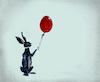 Cartoon: Artefakt (small) by SoRei tagged astern,hase,osterhase,pinsel,rotes,osterei,ballon,banksy,schwarz