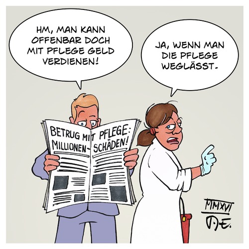 Betrug In Der Pflege By Timo Essner Business Cartoon Toonpool 