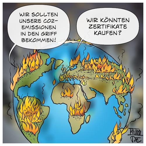 Cartoon: CO2-Zertifikate (medium) by Timo Essner tagged klima,klimawandel,klimakatastrophe,klimaschutz,wald,regenwald,waldbrand,waldbrände,brände,brandrodung,brasilien,amazonas,afrika,steppe,australien,russland,taiga,nordpol,arktis,kalifornien,california,europa,spanien,portugal,spekulation,immobilien,tourismus,rekordhitze,rekordtemperaturen,cartoon,timo,essner,klima,klimawandel,klimakatastrophe,klimaschutz,wald,regenwald,waldbrand,waldbrände,brände,brandrodung,brasilien,amazonas,afrika,steppe,australien,russland,taiga,nordpol,arktis,kalifornien,california,europa,spanien,portugal,spekulation,immobilien,tourismus,rekordhitze,rekordtemperaturen,cartoon,timo,essner