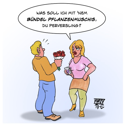 Cartoon: Pflanzenmuschis (medium) by Timo Essner tagged blumen,blumenstrauß,mann,frau,romantisch,antrag,romantik,tradition,werben,partnerschaft,cartoon,timo,essner,blumen,blumenstrauß,mann,frau,romantisch,antrag,romantik,tradition,werben,partnerschaft,cartoon,timo,essner