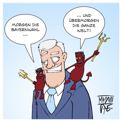 Cartoon: Seehofer wittert Morgenluft (medium) by Timo Essner tagged angela,merkel,volker,kauder,horst,seehofer,markus,söder,hans,georg,maaßen,cdu,csu,afd,bundestag,bayernwahl,cartoon,timo,essner,angela,merkel,volker,kauder,horst,seehofer,markus,söder,hans,georg,maaßen,cdu,csu,afd,bundestag,bayernwahl,cartoon,timo,essner