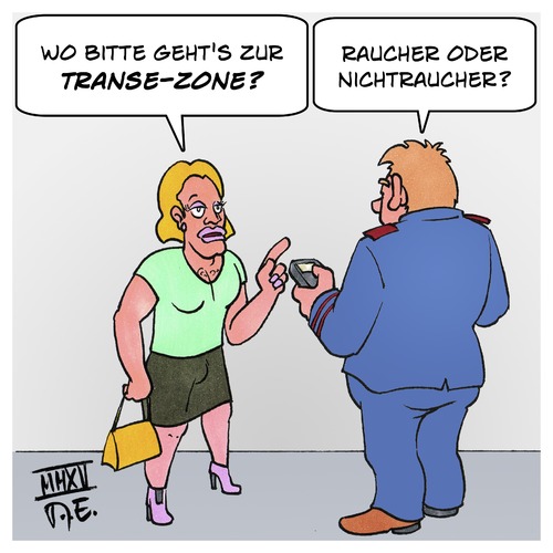 Cartoon: Transe-Zone (medium) by Timo Essner tagged transitzone,transit,zone,transezone,transe,transvestiten,raucherzone,cartoon,timo,essner,transitzone,transit,zone,transezone,transe,transvestiten,raucherzone,cartoon,timo,essner