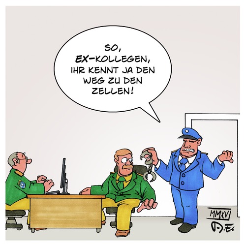 Cartoon: V-Mann-Desaster beim LKA Bayern (medium) by Timo Essner tagged lka,bayern,vmann,leute,beweise,nsu,ermittlungen,polizei,bundespolizei,cartoon,timo,essner,lka,bayern,vmann,leute,beweise,nsu,ermittlungen,polizei,bundespolizei,cartoon,timo,essner