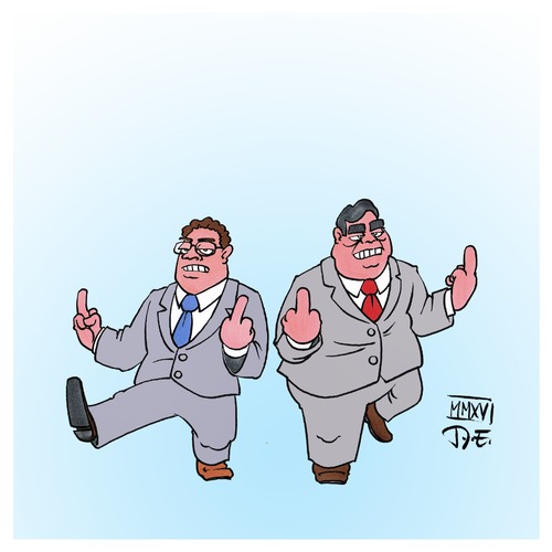 Cartoon: Vier Finger für einen Wahlkamp (medium) by Timo Essner tagged sigmar,gabriel,hans,peter,friedrich,stinkefinger,medien,links,rechts,positionierun,wahlkampf,cartoon,timo,essner,sigmar,gabriel,hans,peter,friedrich,stinkefinger,medien,links,rechts,positionierun,wahlkampf,cartoon,timo,essner