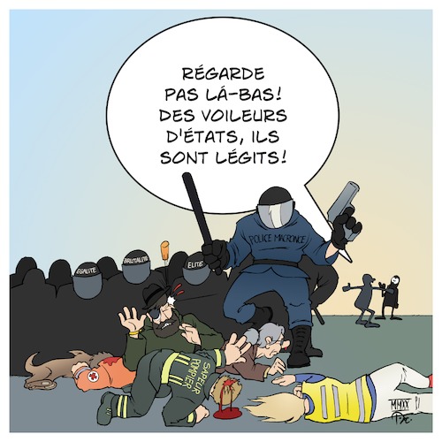 police cartoon dont jummp