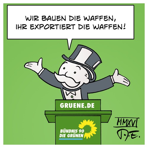 Cartoon: Zetsche bei den Grünen (medium) by Timo Essner tagged zetsche,grüne,b90,daimler,parteitag,grünen,waffen,waffenproduktion,waffenexporte,krieg,kosovo,joschka,fischer,cartoon,timo,essner,zetsche,grüne,b90,daimler,parteitag,grünen,waffen,waffenproduktion,waffenexporte,krieg,kosovo,joschka,fischer,cartoon,timo,essner