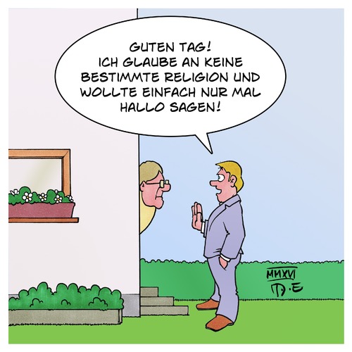 Cartoon: Zeuge (medium) by Timo Essner tagged zeugen,jehovas,atheist,klingeln,klinkenputzen,klingel,tür,cartoon,timo,essner,zeugen,jehovas,atheist,klingeln,klinkenputzen,klingel,tür,cartoon,timo,essner