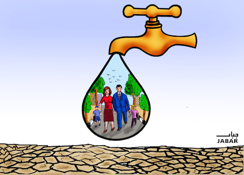 Cartoon: water is life (medium) by jabar tagged water,life