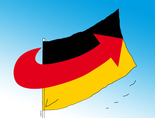 Cartoon: gerflag24 (medium) by Lubomir Kotrha tagged germany,afd,scholz,germany,afd,scholz