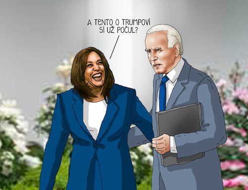 Cartoon: harrisvtip (medium) by Lubomir Kotrha tagged usa,elections,biden,harris,trump,usa,elections,biden,harris,trump