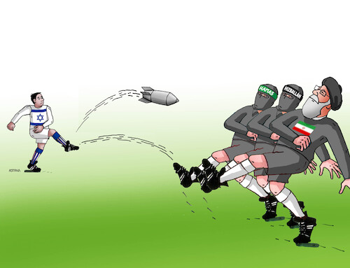 Cartoon: israel versus libanon (medium) by Lubomir Kotrha tagged israel,versus,libanon,israel,versus,libanon