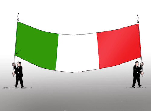 Cartoon: italy2018 (medium) by Lubomir Kotrha tagged eu,euro,italy,lira,europe,world,elections,conti