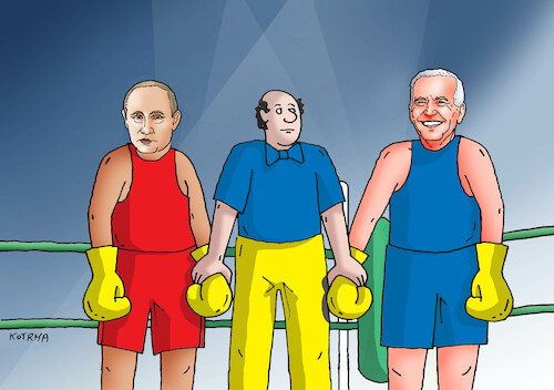 Cartoon: rususabox (medium) by Lubomir Kotrha tagged ukraine,russia,usa,putin,biden,eu,nato,war,peace,ukraine,russia,usa,putin,biden,eu,nato,war,peace