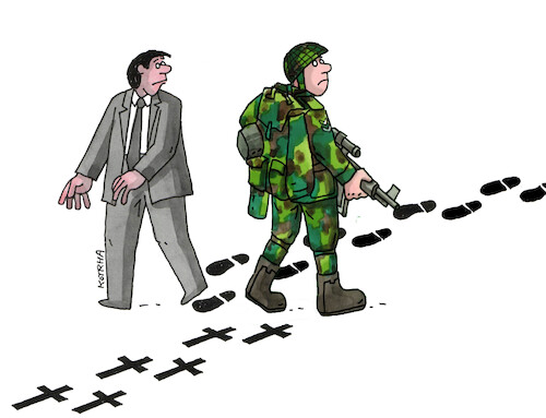 Cartoon: stpoy24 (medium) by Lubomir Kotrha tagged war,peace,bombs,world,war,peace,bombs,world