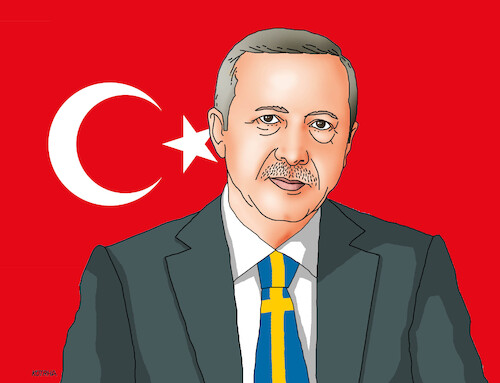 Cartoon: tursved (medium) by Lubomir Kotrha tagged turkey,nato,sweden,eu,turkey,nato,sweden,eu