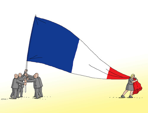 Cartoon: france elections (medium) by Lubomir Kotrha tagged france,elections,macron,le,pen,france,elections,macron,le,pen