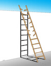 Cartoon: rebrikovo (small) by Lubomir Kotrha tagged ladder,wall,shadow