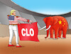 Cartoon: usacorida (small) by Lubomir Kotrha tagged china,usa,trump,customs,zoll,douane