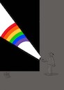 Cartoon: rainbow (small) by kotbas tagged darkness,light,dark,rainbow,hope,flashlight