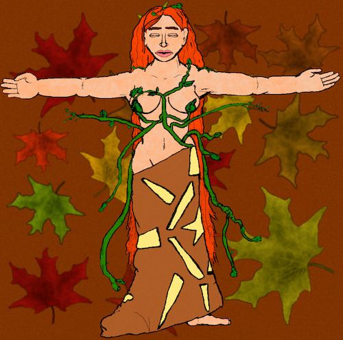 Cartoon: Druid - Druidin (medium) by Schimmelpelz-pilz tagged druid,pagan,woman,lady,nature,fantasy,pale,plant,plants,leaf,leaves,ginger,red,hair,hairs,haired,female,witch,wicca,wiccan,cirrus,cirri,twine,girl,heidnisch,heide,naturverbunden,druide,heidnische,frau,dame,natur,phantasie,fantasie,blass,pflanze,pflanzen,blatt,rot,haar,haare,weiblich,ranke,ranken,druidin