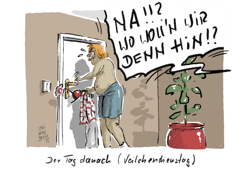 Cartoon: Die närrische Zeit... (medium) by Jori Niggemeyer tagged karneval,fastnacht,fasching,paar,beziehung,differenzen,konflikte,veilchendienstag,humor,männer,frauen,clown,karneval,fastnacht,fasching,differenzen,konflikte,veilchendienstag,humor,sex,männer,frauen,clown