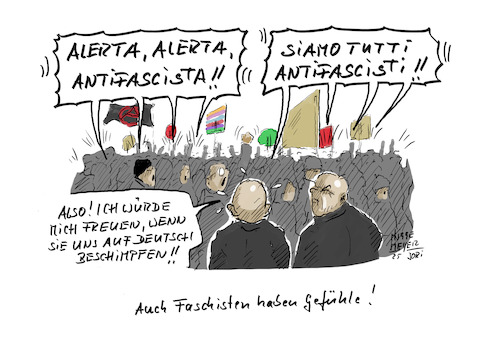 Cartoon: Faschisten und... (medium) by Jori Niggemeyer tagged demo,branntmauer,faschismus,nazisneindanke,demokratie,politik,gegenrechts,parteien,antifa,afd,wahl,positivethinking,positivdenken,deutschland,platznehmen,omasgegenrechtsle,demo,branntmauer,faschismus,nazisneindanke,demokratie,politik,gegenrechts,parteien,antifa,afd,wahl,positivethinking,positivdenken,deutschland,platznehmen,omasgegenrechtsle