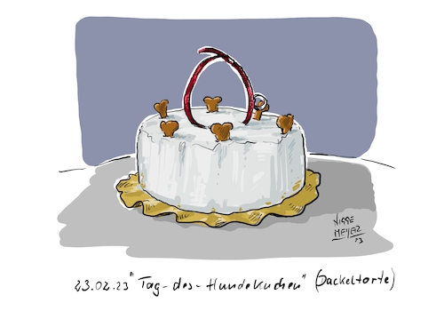 Cartoon: Tag des Hundekuchen (medium) by Jori Niggemeyer tagged hundekuchen,torte,dackel,kuchen,hund,hunde,tier,haustier,tierliebe,hundekuchen,torte,dackel,kuchen,hund,hunde,tier,haustier