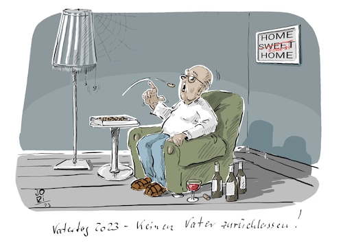 Cartoon: Vatertag ... (medium) by Jori Niggemeyer tagged vatertag,vater,einsamkeit,allein,würdigung,geselligkeit,kinder,kümmern,aufmerksamkeit,zuneigung,vatertag,vater,einsamkeit,allein,würdigung,geselligkeit,kinder,kümmern,aufmerksamkeit,zuneigung