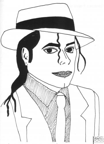 Michael Jackson By BAES | Famous People Cartoon | TOONPOOL