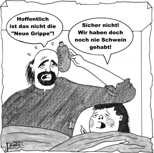 Cartoon: Neue Grippe (medium) by BAES tagged schweinegrippe,neue,grippe,mexikogrippe,mexikanische,epedemie,pandemie,viren,virus,schweinegrippe,grippe,mexiko,gesundheit,krankheit,panik,epidemie,pandemie,viren,virus,krank