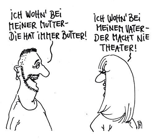 Cartoon: 30 (medium) by Andreas Prüstel tagged dreißigjährige,wohnen,mutter,vater,kinder,töchter,söhne,butter,cartoon,karikatur,andreas,pruestel,dreißigjährige,wohnen,mutter,vater,kinder,töchter,söhne,butter,cartoon,karikatur,andreas,pruestel