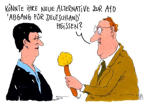 Cartoon: alternativen (medium) by Andreas Prüstel tagged afd,frauke,petry,parteivorsitzende,parteiaustritt,cartoon,karikatur,andreas,pruestel,afd,frauke,petry,parteivorsitzende,parteiaustritt,cartoon,karikatur,andreas,pruestel