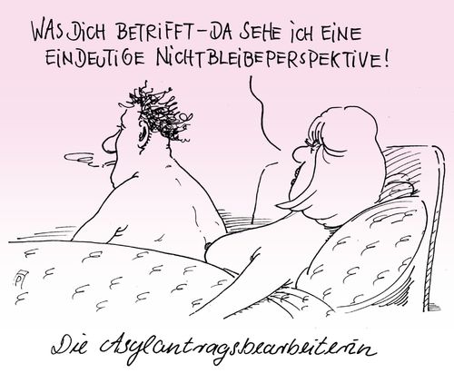 Cartoon: asylantragsbearbeiterin (medium) by Andreas Prüstel tagged asyl,asylanträge,bleibeperspektive,nichtbleibeperspektive,sichere,herkunftsländer,westbalkan,cartoon,karikatur,andreas,pruestel,asyl,asylanträge,bleibeperspektive,nichtbleibeperspektive,sichere,herkunftsländer,westbalkan,cartoon,karikatur,andreas,pruestel