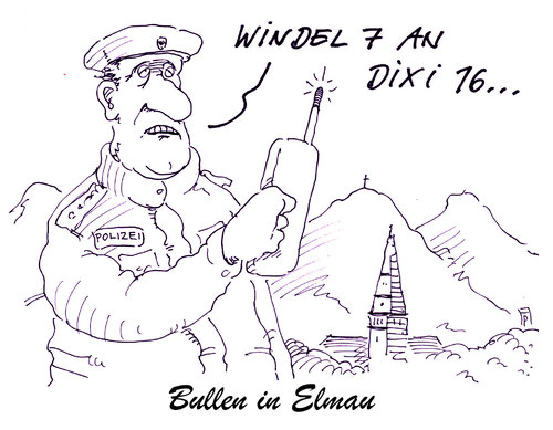 Cartoon: bullen in elmau (medium) by Andreas Prüstel tagged pruestel,andreas,karikatur,cartoon,dixiklo,windeln,klo,notdurft,polizei,wettersteingebirge,bayern,elmau,sieben,sieben,elmau,bayern,wettersteingebirge,polizei,notdurft,klo,windeln,dixiklo,cartoon,karikatur,andreas,pruestel