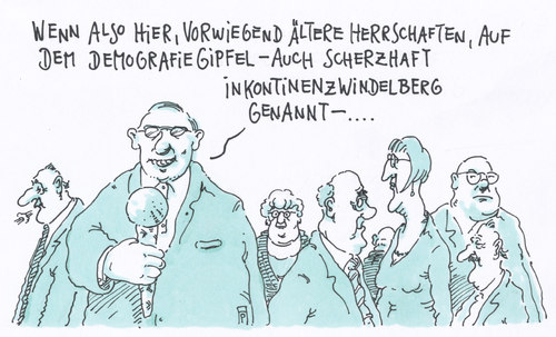 Cartoon: demografiegipfel (medium) by Andreas Prüstel tagged demografie,demografiegipfel,deutschland,bundesregierung,überalterung,bevölkerungsentwicklung,alter,inkontinenz,inkontinenzwindel,cartoon,karikatur,andreas,pruestel,demografie,demografiegipfel,deutschland,bundesregierung,überalterung,bevölkerungsentwicklung,alter,inkontinenz,inkontinenzwindel,cartoon,karikatur,andreas,pruestel