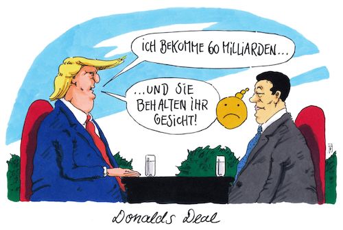 donalds deal By Andreas Prüstel | Politics Cartoon | TOONPOOL