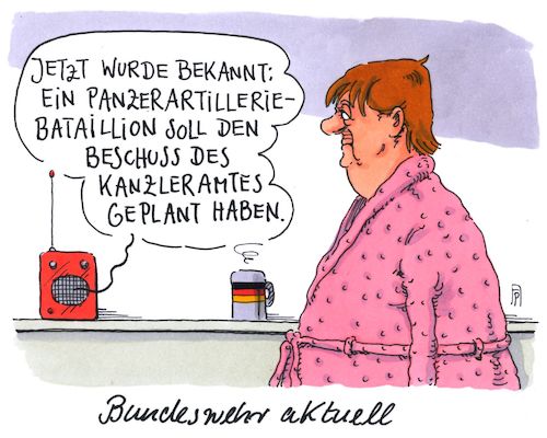 Cartoon: eilmeldung (medium) by Andreas Prüstel tagged bundesweht,rechtsradikalismus,terroranschläge,merkel,kanzleramt,cartoon,karikatur,andreas,pruestel,bundesweht,rechtsradikalismus,terroranschläge,merkel,kanzleramt,cartoon,karikatur,andreas,pruestel