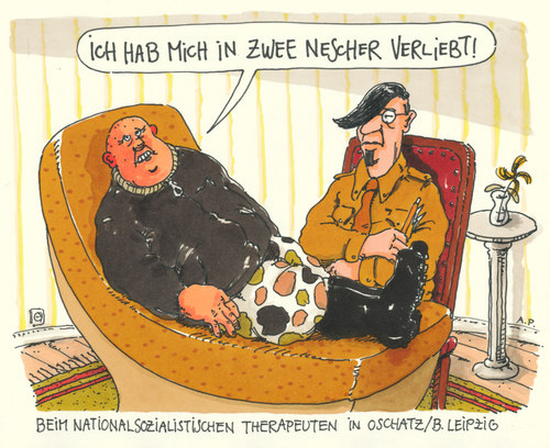 Cartoon: entgleisung in oschatz (medium) by Andreas Prüstel tagged neonazis,rechtsradikal,nationalsozialistisch,ostdeutschland,sachsen,oschatz,leipzig,psychotherapie,psychoanalyse,neonazis,rechtsradikal,nationalsozialistisch,ostdeutschland,sachsen,oschatz,leipzig,psychotherapie,psychoanalyse