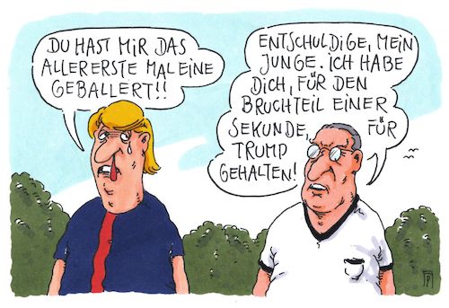 Cartoon: entschuldigung (medium) by Andreas Prüstel tagged trump,abneigung,aversion,wut,aggression,vater,sohn,cartoon,karikatur,andreas,pruestel,trump,abneigung,aversion,wut,aggression,vater,sohn,cartoon,karikatur,andreas,pruestel