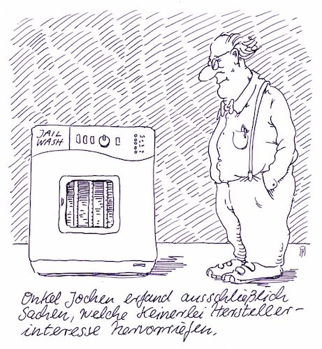 Cartoon: erfindung spezial (medium) by Andreas Prüstel tagged erfindungen,erfinder,waschmaschine,gefängnis,hersteller,cartoon,karikatur,andreas,pruestel,erfindungen,erfinder,waschmaschine,gefängnis,hersteller,cartoon,karikatur,andreas,pruestel