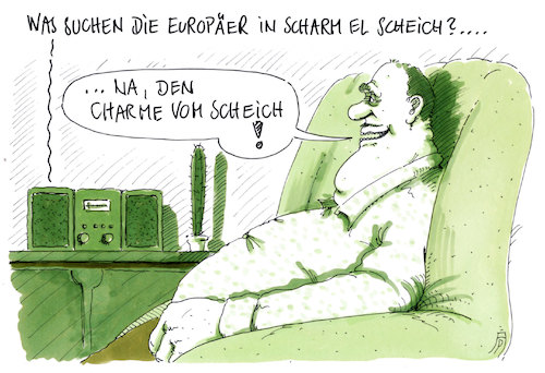 Cartoon: europäisch-arabisch (medium) by Andreas Prüstel tagged arabien,europa,eu,gipfeltreffen,flüchtlingspolitik,klimawandel,sicherheitspolitik,scharm,el,scheich,cartoon,karikatur,andreas,pruestel,arabien,europa,eu,gipfeltreffen,flüchtlingspolitik,klimawandel,sicherheitspolitik,scharm,el,scheich,cartoon,karikatur,andreas,pruestel