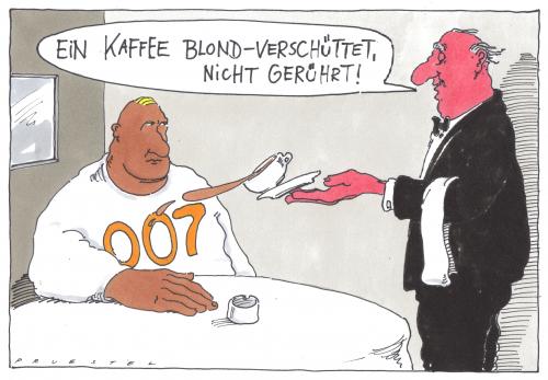 Cartoon: falscher film (medium) by Andreas Prüstel tagged bond,kaffee,restaurant,james bond,007,restaurant,cafe,service,kellner,ober,gastronomie,kaffee,kunde,macho,proll,gerührt,geschüttelt,martini,getränk,trinken,alkohol,cocktail,drink,bestellung,geheimagent,agent,blond,james,bond,filmreihe,ikone