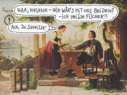 Cartoon: fischer und helene (medium) by Andreas Prüstel tagged collage,cartoon,rheinblick,böttcher,eduard,christian,malerei,romantik,ehe,heirat,schlagersängerin,schlager,fischer,helene,pruestel,andreas,helene,fischer,schlager,schlagersängerin,heirat,ehe,romantik,malerei,christian,eduard,böttcher,rheinblick,cartoon,collage,andreas,pruestel