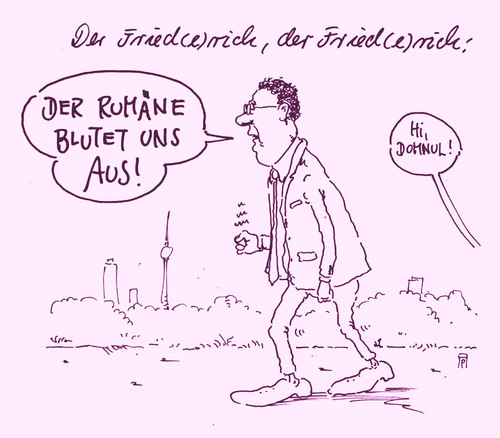 Cartoon: friedrich innen (medium) by Andreas Prüstel tagged innenminister,friedrich,csu,armutszuwanderung,eu,staaten,rumänien,cartoon,karikatur,andreas,pruestel,innenminister,friedrich,csu,armutszuwanderung,eu,staaten,rumänien,cartoon,karikatur,andreas,pruestel