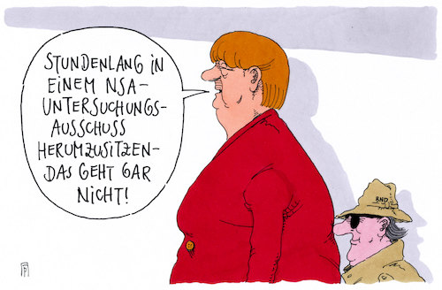 Cartoon: geht gar nicht (medium) by Andreas Prüstel tagged nsa,untersuchungsausschuß,merkel,bnd,geheimdienste,ausspionierung,cartoon,karikatur,andreas,pruestel,nsa,untersuchungsausschuß,merkel,bnd,geheimdienste,ausspionierung,cartoon,karikatur,andreas,pruestel