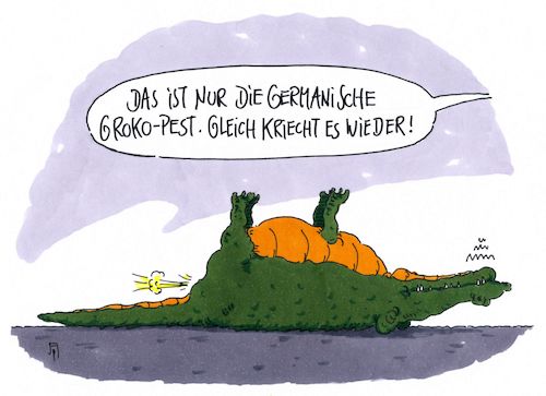 Cartoon: groko-pest (medium) by Andreas Prüstel tagged sondierungsende,groko,cdu,csu,spd,cartoon,karikatur,andreas,pruestel,sondierungsende,groko,cdu,csu,spd,cartoon,karikatur,andreas,pruestel