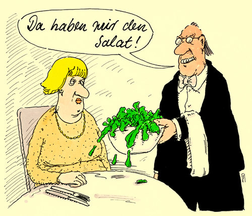 Cartoon: großer salat (medium) by Andreas Prüstel tagged salat,großer,restaurant,bedienung,kellner,ober,gast,cartoon,karikatur,andreas,pruestel,salat,großer,restaurant,bedienung,kellner,ober,gast,cartoon,karikatur,andreas,pruestel