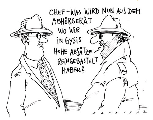 Cartoon: gysi-überwachung (medium) by Andreas Prüstel tagged verfassungschutz,gysi,dielinke,überwachung,bundestagsabgeordnete,verfassungschutz,gysi,überwachung,bundestagsabgeordnete,die linke,abhörgerät,die,linke