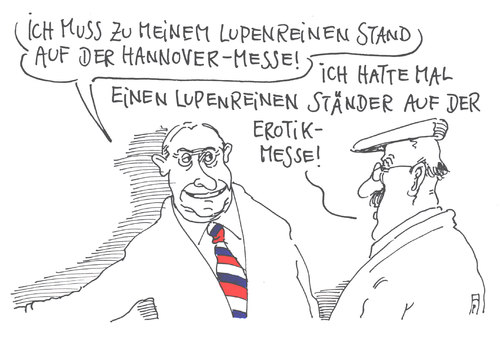 Cartoon: hannovermesse (medium) by Andreas Prüstel tagged hannover,hannovermesse,rußland,putin,lupenrein,stand,ständer,erotikmesse,hannover,hannovermesse,rußland,putin,lupenrein,stand,ständer,erotikmesse