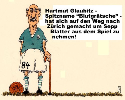 Cartoon: hartmut glaubitz (medium) by Andreas Prüstel tagged fifa,sepp,blatter,fifakongress,korruption,präsudentenwahl,blutgrätsche,cartoon,karikatur,andreas,pruestel,fifa,sepp,blatter,fifakongress,korruption,präsudentenwahl,blutgrätsche,cartoon,karikatur,andreas,pruestel